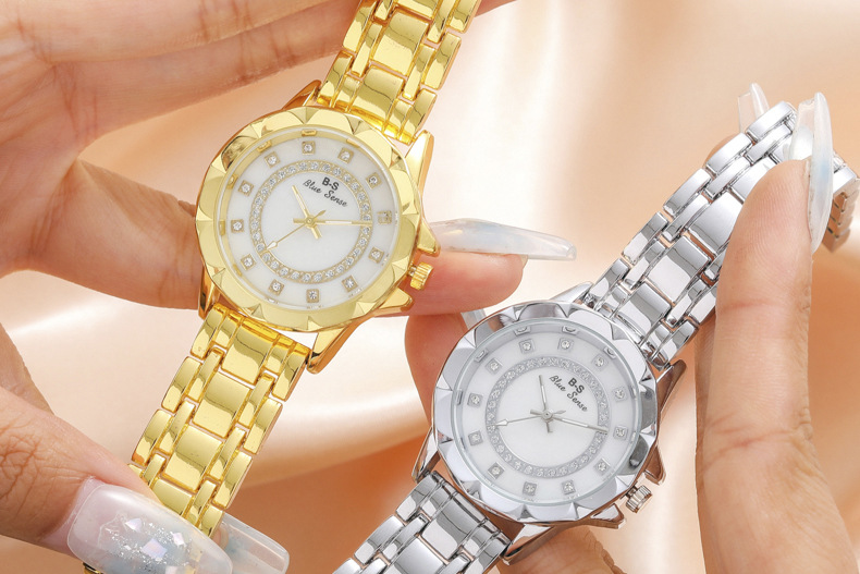 88g Weight Ordinary Glass Mirror Material Simple Style Geometric Jewelry Buckle Quartz Watch Women's Watches