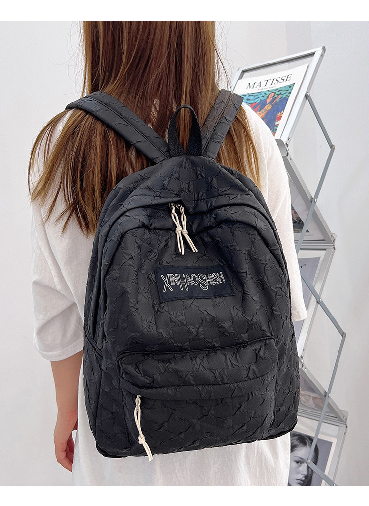 Korean ins artistic trend checkerboard checkered backpack, Japanese Harajuku style fresh and clean high school and junior high school student bag undefined