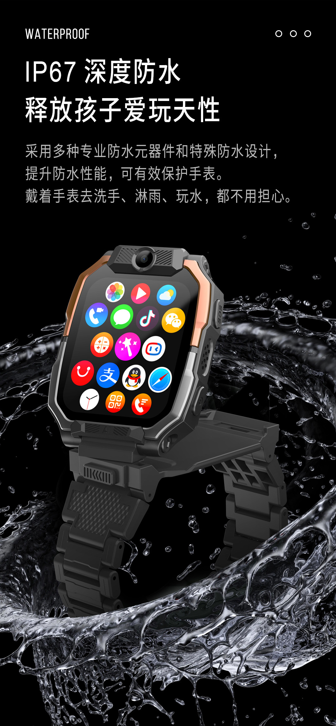 All-network compatible 4g neck dual-purpose children's smartwatch, video call, GPS positioning, waterproof and multi-functional undefined