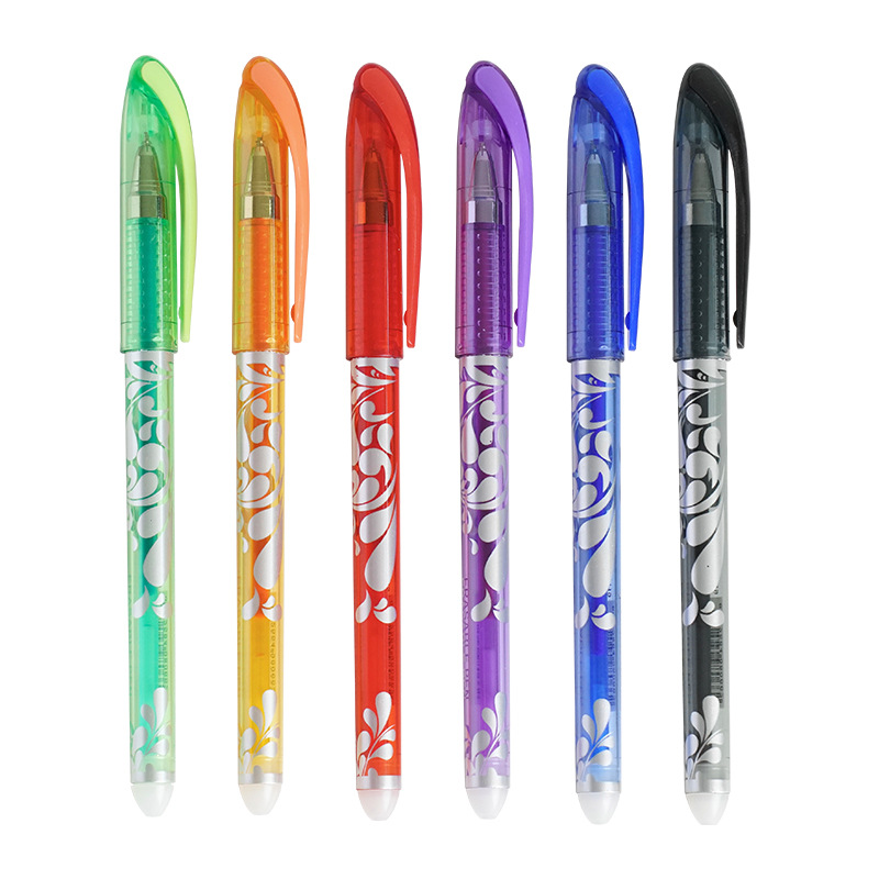 컬러 지울 수 있는 젤 펜, 쉽게 지울 수 있는 열 지울 수 있는 펜, 0.5mm 파란색 청백자 젤 펜, 빨간색 지울 수 있는 펜