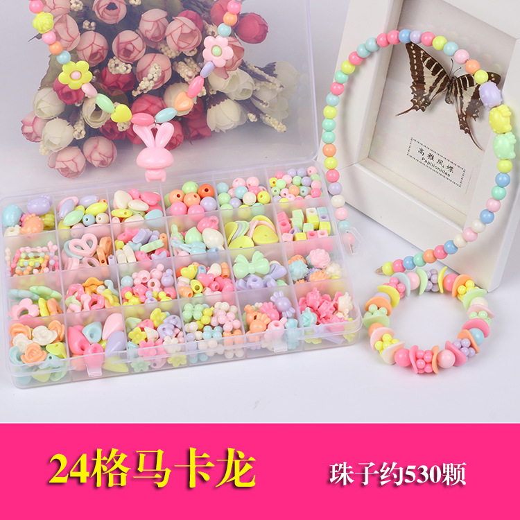 Pulsera de cuentas con cuentas para niños personalizados para mujer material de bricolaje hecho a mano acrílico accesorios con cuentas pequeñas joyas al por mayor