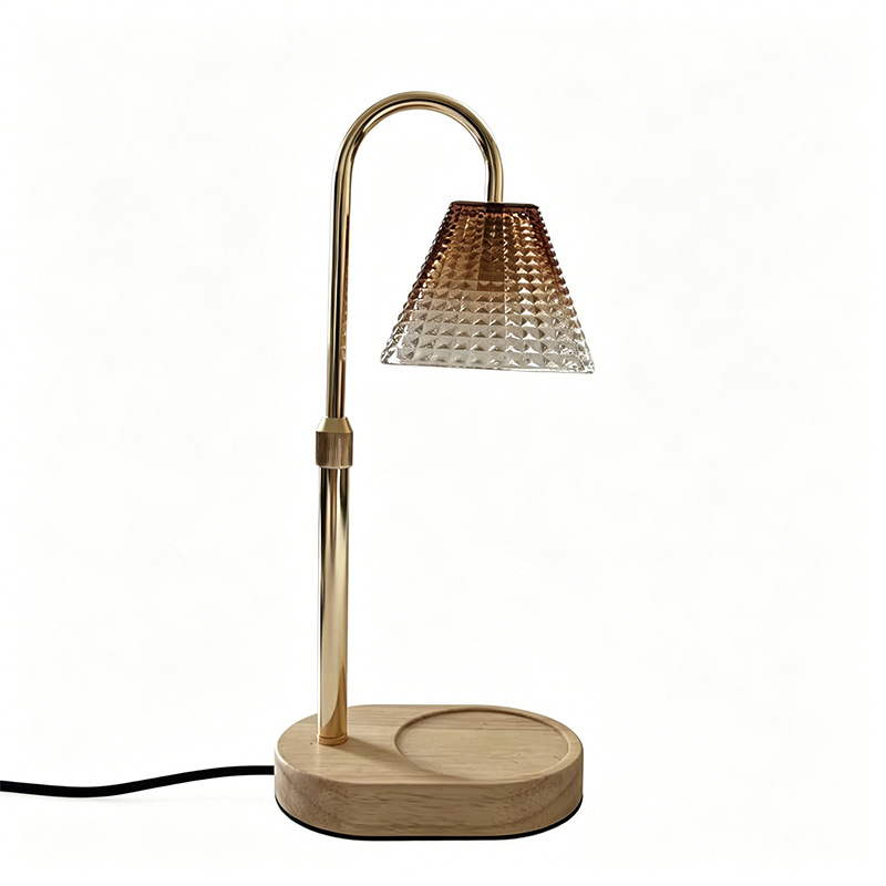Fuente de fábrica gradiente cristal de diamante lámpara de cera fundida base de tronco elevable atenuación lámpara de vela fundida regalo transfronterizo