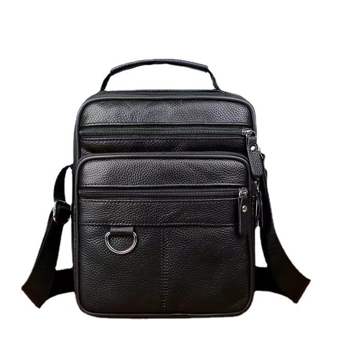 Bolso de hombre de cuero de nuevo estilo, bolso de mensajero de calidad, bolso casual de alta gama, mochila de cuero suave, bolso de hombro de piel de vaca de primera capa, bolso