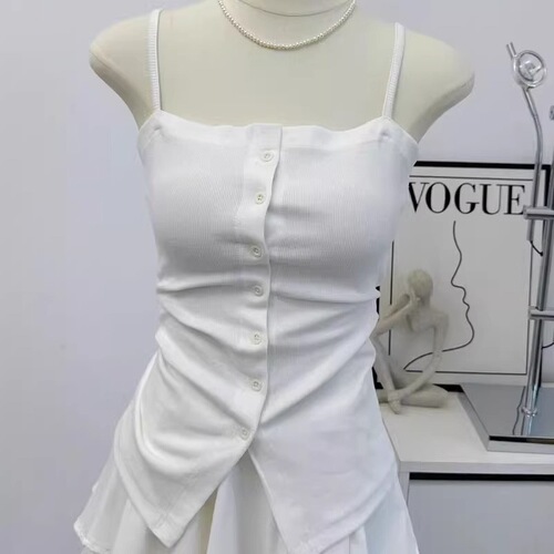 Minority New Style Multi-wear Folded Corner Waistline Long Strap Tie Ballet Dress Two-piece Set for Women 