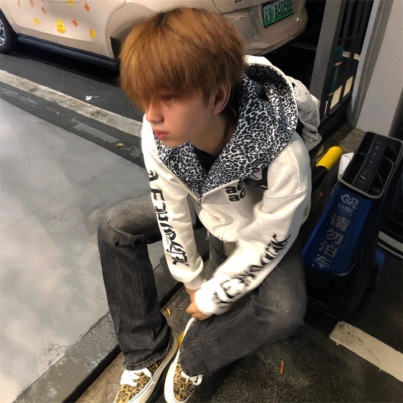 Chinese-Style Trendy Sweatshirt for Men, American High Street Fashion Brand, Light Luxury, Heavy Embroidered Hooded Zip-Up Cardigan, Autumn and Winter Jacket 2025