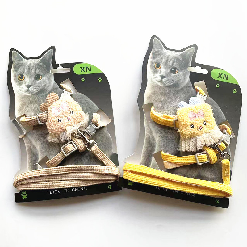 Huisdiervest Anti-ontsnapping Kattenlooptouw Borsttuig Buiten Speciale Kittenriem_voghion.com