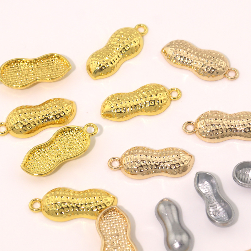 Song Brocade Peanut Base Blank Pendant "Good Thing Peanut" Small Pendant DIY Handmade Materials Wholesale