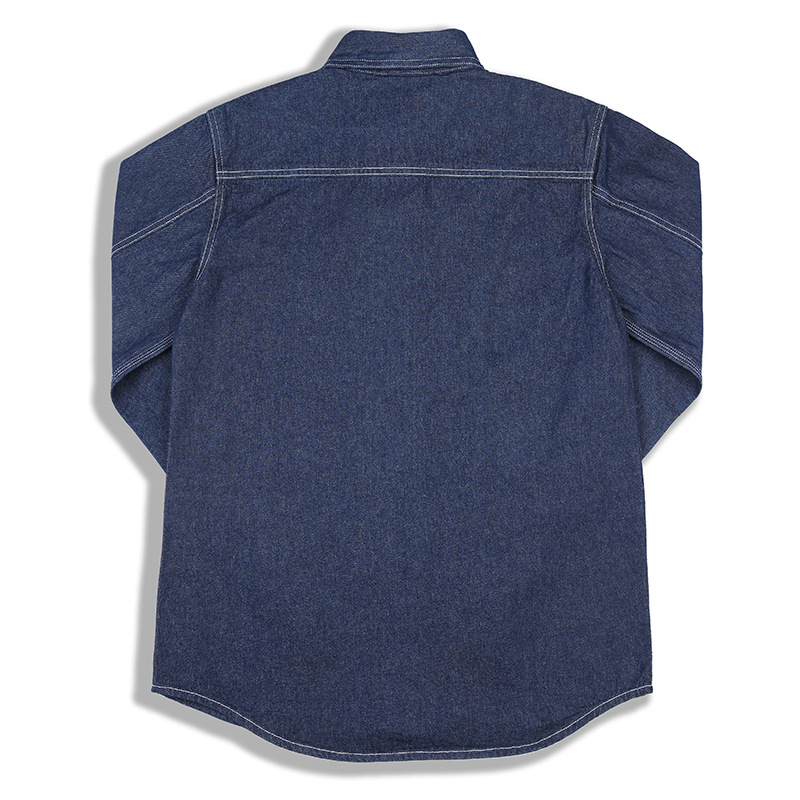 OKONKWO WESTERN SHIRTS camisa de trabajo a rayas verticales ameikaki Camisa vaquera multibolsillos