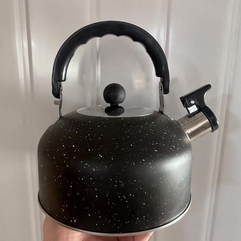 ヨーロッパ式の笛やかんの逸品の家庭のホテルの木目の取っ手のステンレスの水筒の3Lのカラーの音の壺|undefined