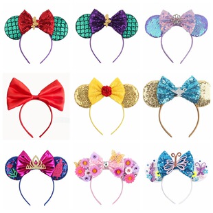 Children's Headband Princess Costume Accessories Snow White Headband Mermaid Belle Vampire One Piece Hair Accessories