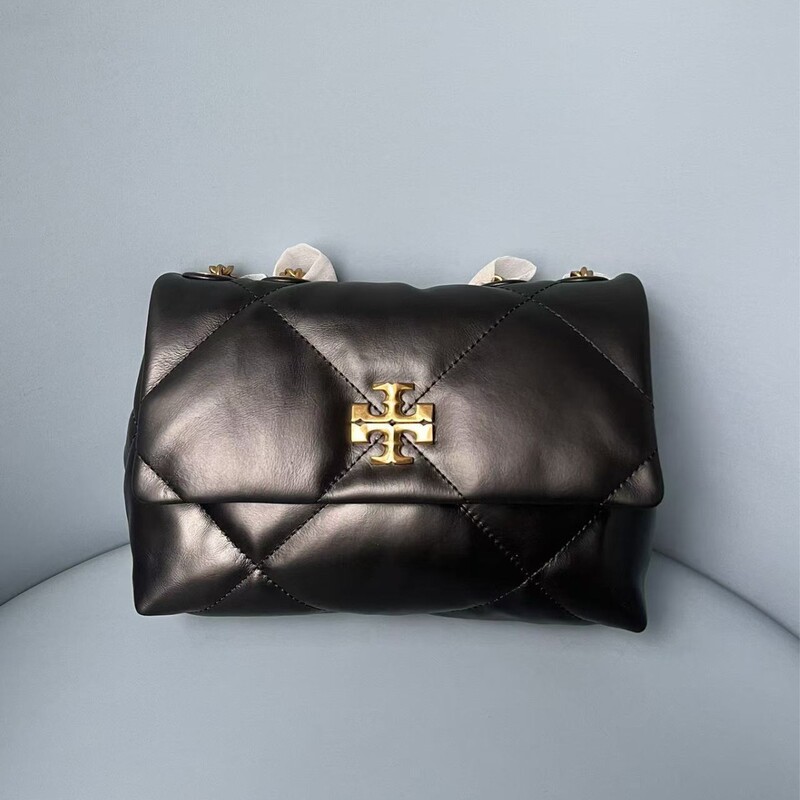 24Tb Factory Autumn and Winter Cowhide Quilted Chain Shoulder Crossbody Accordion Tb Women's Bag Chain Bag Color-Blocking Crossbody