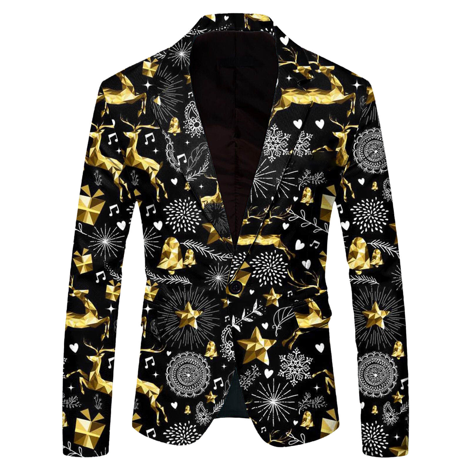 Comercio exterior europeo y americano nuevo estilo 2024 nueva moda casual letras navideñas chaqueta de traje para hombre WL008
