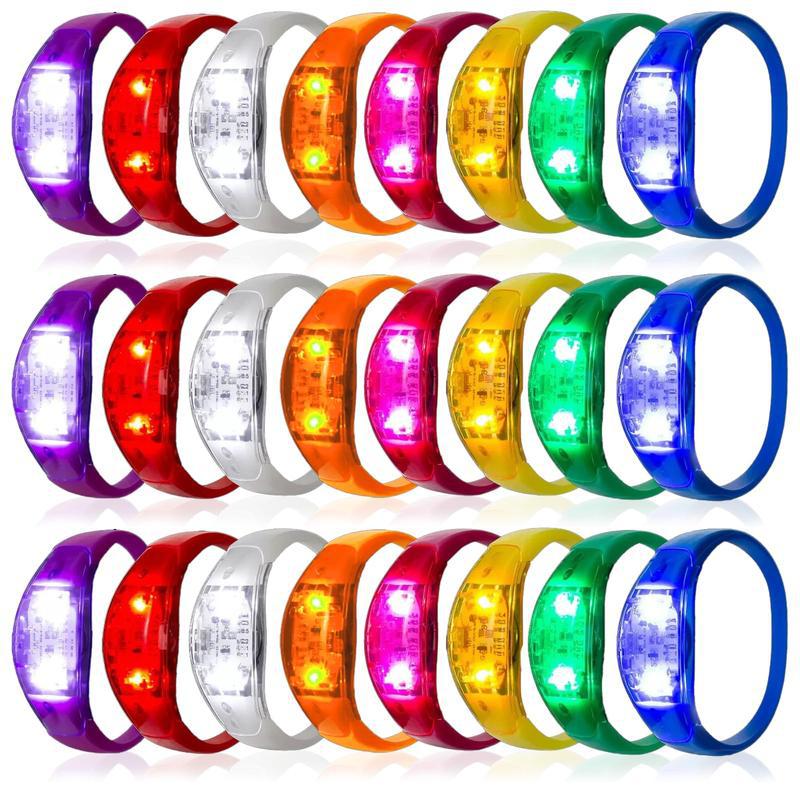 Christmas Halloween 24 Led Glow Bracelets Sound Activated