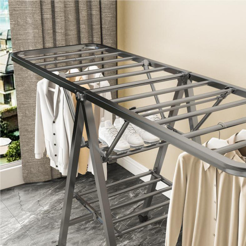 Balcony bay window wing-type clothes rack, indoor small clothes drying rack, baby clothes drying rack, foldable clothes hanger, floor-standing