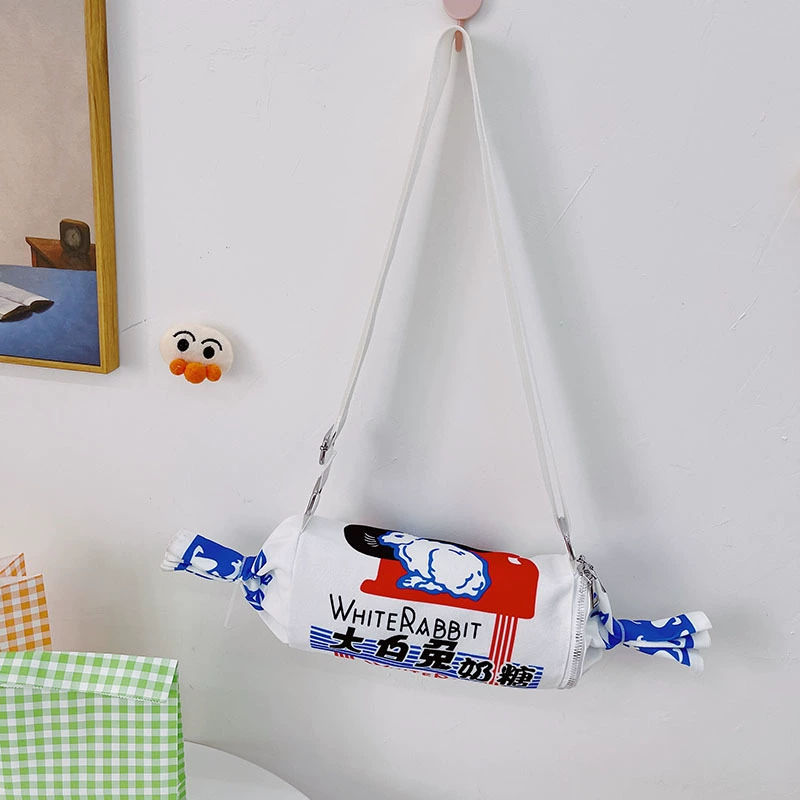 Женская сумка-тоффи из белого холста в западном стиле, новая модель 2025 года, креативная, стильная, модная, на плечо и через плечо