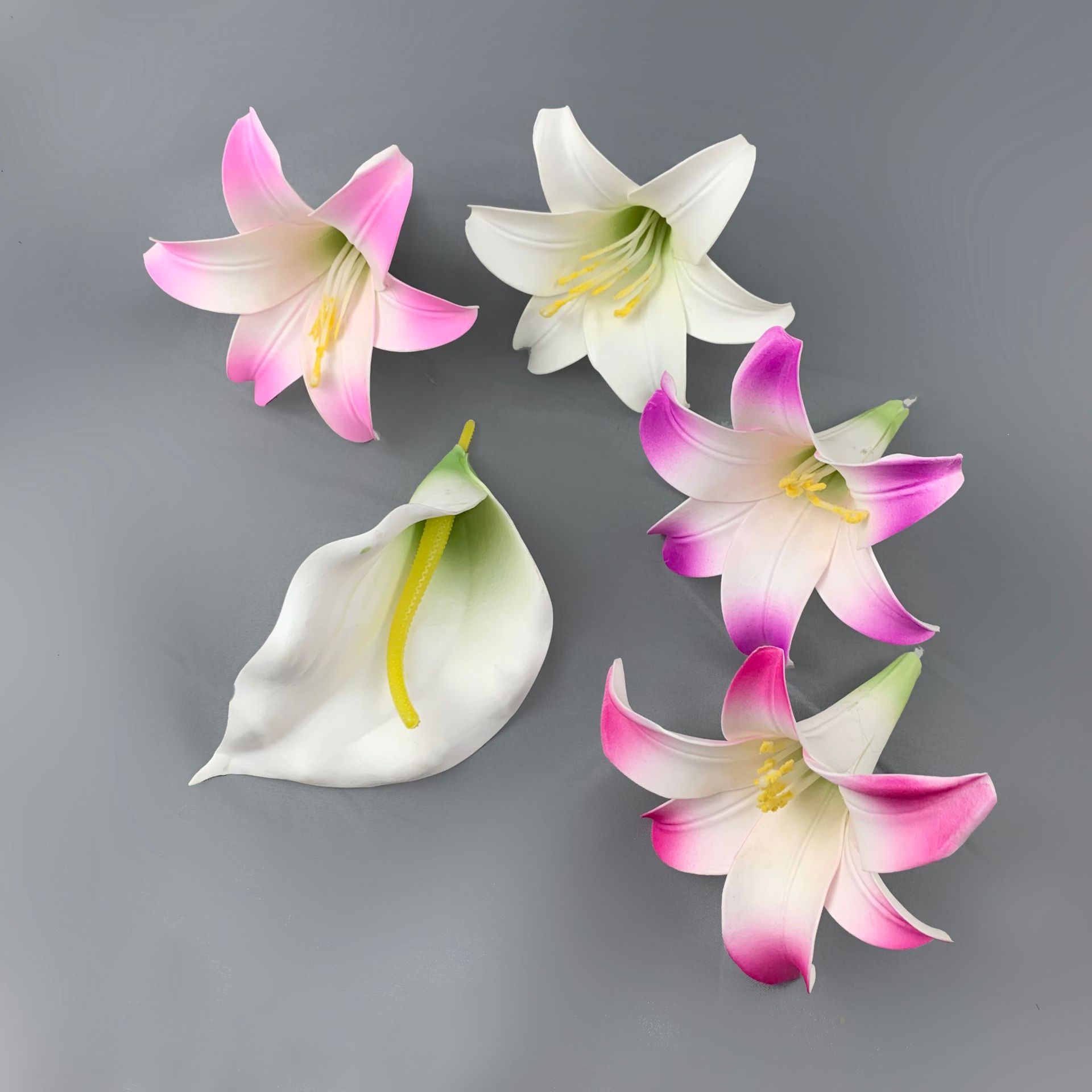Simulación de EVA, Lilium, flor de bodas, decoración de flores falsas, DIY, decoración floral, fábrica al por mayor