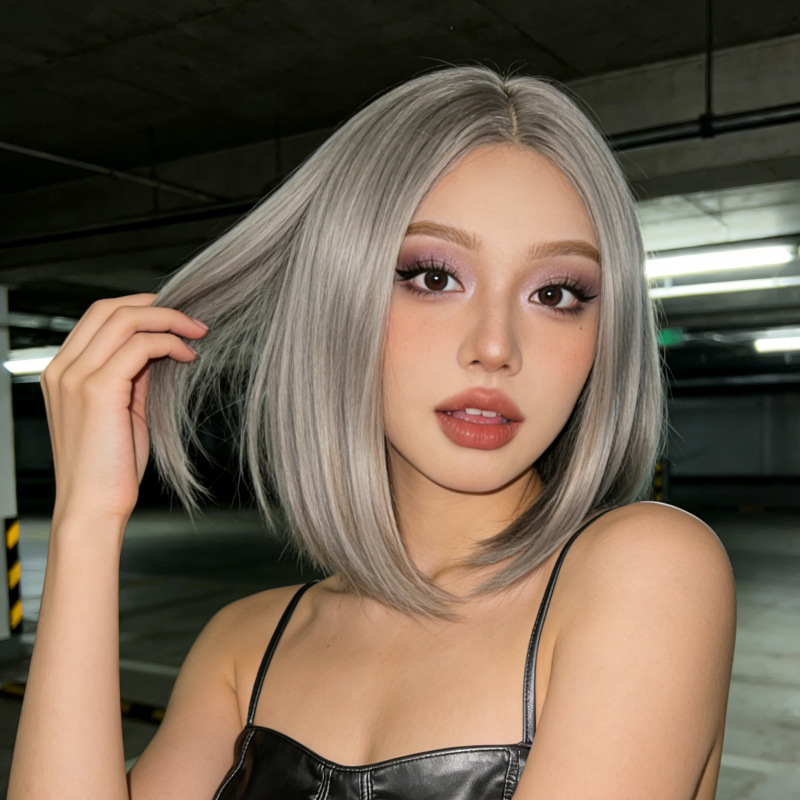 Comercio exterior transfronterizo europeo y americano muñeca peluca mujer onda cabeza en stock Cosplay moda estudiante cabeza cubierta AliExpress