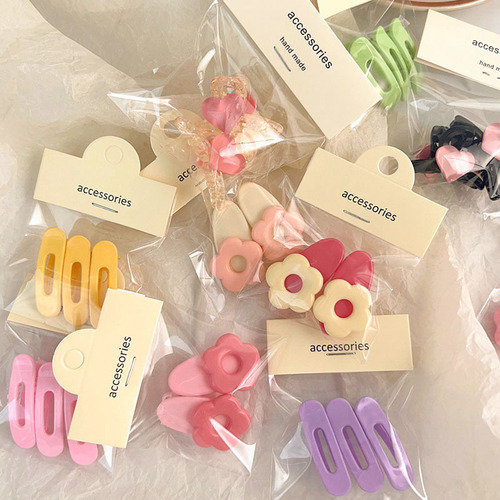 Flower duckbill clip children's hairpin hair accessories bb clip love bangs clip hairpin small grab clip wholesale  new style