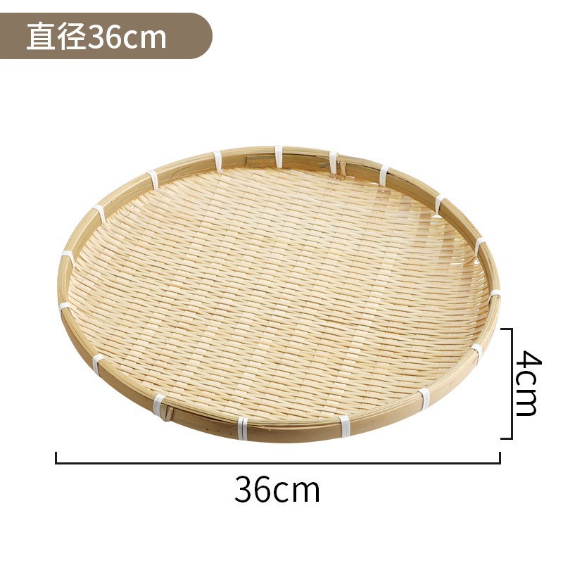 Plato redondo de bambú tejido pequeño para bocadillos dulces para bocadillos de semillas de melón plato redondo creativo para el hogar mini productos de bambú hechos a mano
