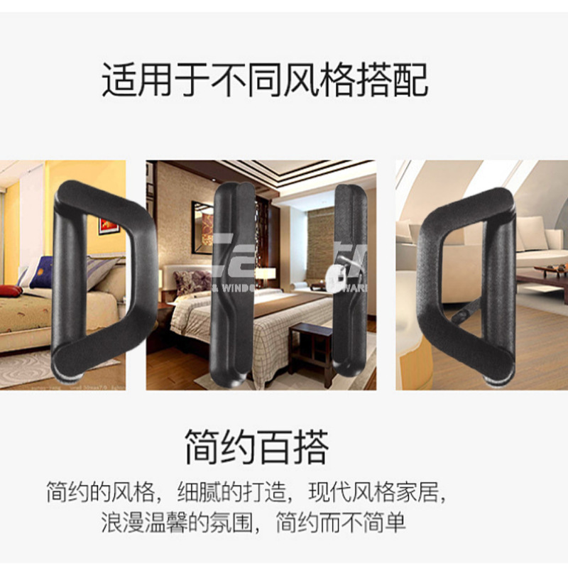 Venta directa de aleación de aluminio Puerta de empuje y cierre de puerta única cerradura puerta de vidrio puerta corredera cerradura C-A12