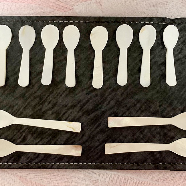 Natural Caviar Spoon For Coffee And Dessert Luxury Shell Spoon_voghion.com