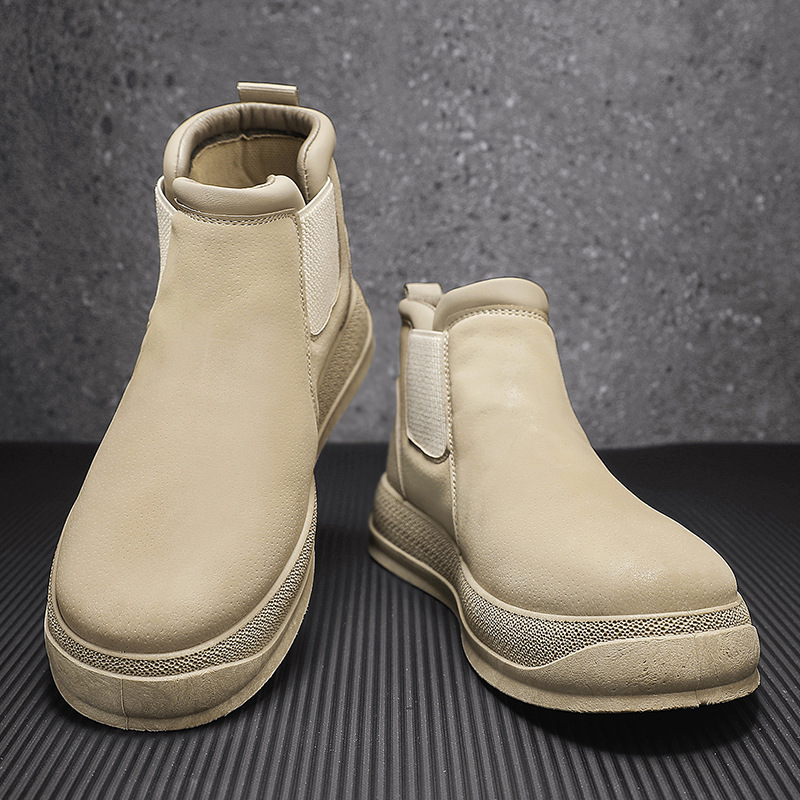 2024 otoño y invierno en vivo para ayudar a los zapatos de panel de cuero de veludón al aire libre botas Martin botas de trabajo de hombre botas de locomotora retro