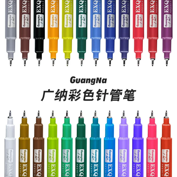 Guangna 8080 Retro Colored Needle Pens 24-Color Set Student Planner Marker Pens Art Drawing Outlining Pens