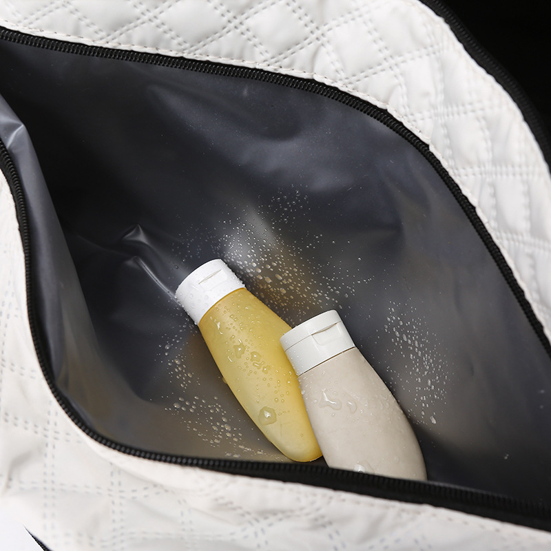 Bolso de viaje de separación seco y húmedo de gran capacidad de rombo nuevo transfronterizo, bolsa de yoga de fitness, bolsa de equipaje de embarque de corta distancia