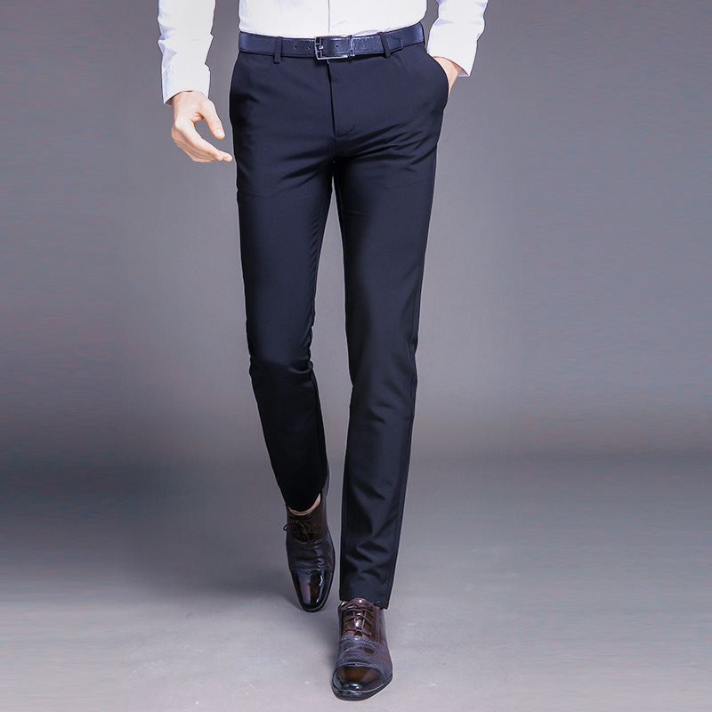 Light luxury Autumn New Men's Ice Silk casual pants pants men's straight men's pants business long pants a generation of hair