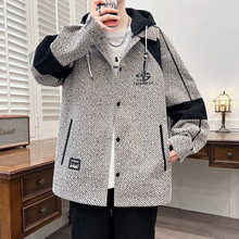 春秋季潮流外套男孩初中高中学生青少年帅气大童休闲夹克一件代发