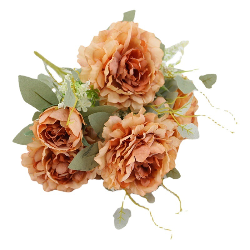 Simulación de un montón de peonías decoración del hogar flores artificiales flores imitación fotografía apoyos flores de seda al por mayor