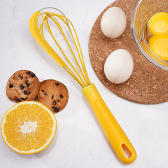 10.5-inch Stainless Steel Silicone Cream Whisk Egg Beater Multi-functional Handheld Home Baking Tool
