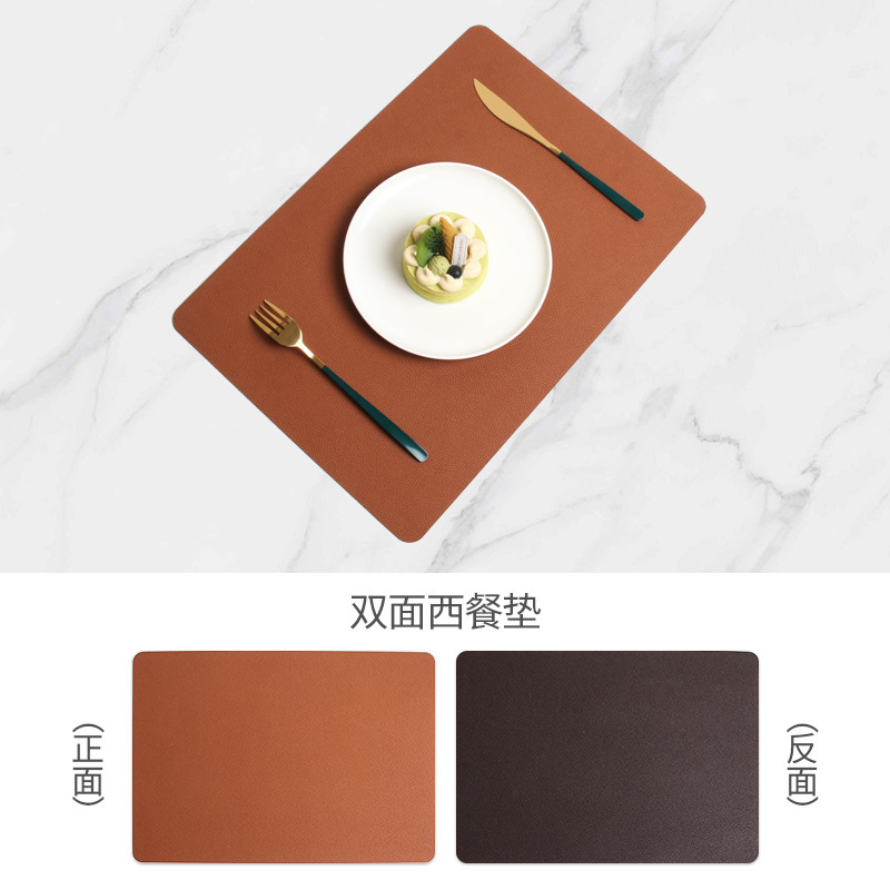 Amazon ペブルドレザープレースマットコースター火傷防止テーブル断熱マットホテル両面洋食プレースマットコーヒーマット|undefined