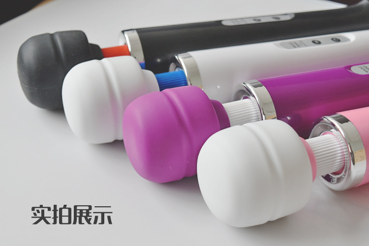 Rechargeable 10-Frequency Wand Massager, Silicone Body, 320mm, Plug-In Charging — detail image 11