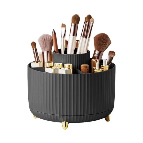 Makeup Storage Box Desk Makeup Brush Storage Rotating Home Living Room Shelf Pen Holder Tube Blue Lipstick Box