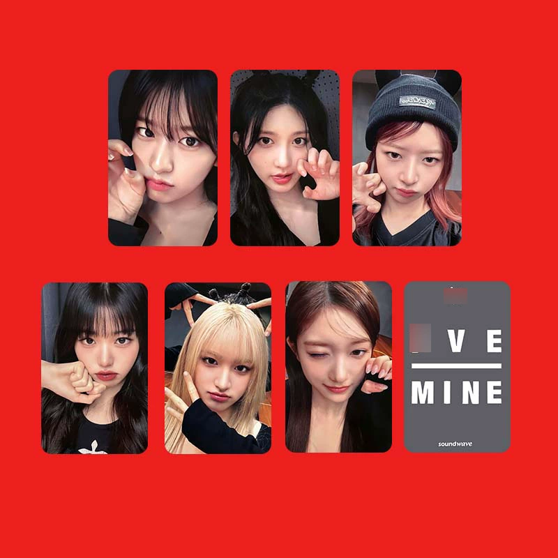 Набор фотокарточек IVE "I've Mine" — 54×85 мм, двухсторонние ламинированные карты, 6 шт в наборе