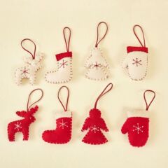 鑫特安クリスマス装飾フェルト布芸クリスマスペンダント紅白天使手袋ヘラジカ靴下クリスマスツリーペンダント