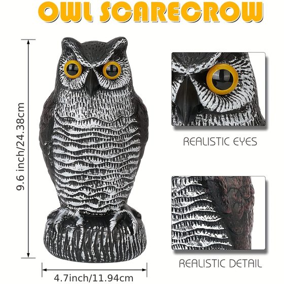 in stock Factory Owl Bait Scare Birds Fake Owl Scarecrow Outdoor Garden Balcony Porch Plastic