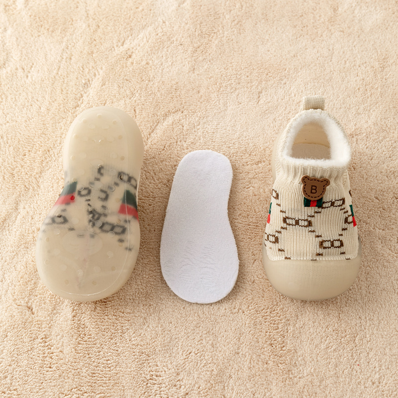 Invierno bebés zapatos para bebés pequeños zapatos de interior antideslizantes de invierno 0 - 3 años recién nacidos zapatos de piso para hombres y mujeres