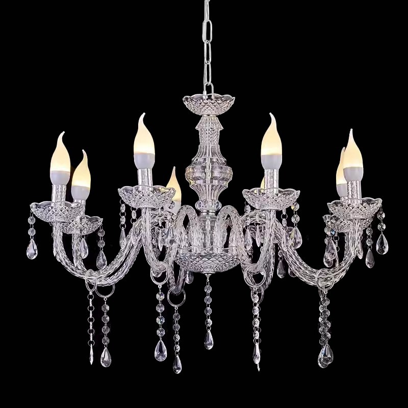 Nueva boda de hierro galvanizado cortina de perlas de cristal candelabro pabellón ceremonia sala de bodas diseño de la decoración de la boda props