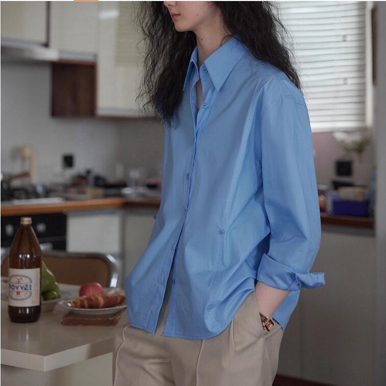 60-Count Organic Cotton Waist-Cinching Two-Wear Three-Opening Stereo-Cut Office Siren Style Shirt Top for Women 60-Count Organic Cotton Waist-Cinching Two-Wear Three-Opening Stereo-Cut Office Siren Style Shirt Top for Women