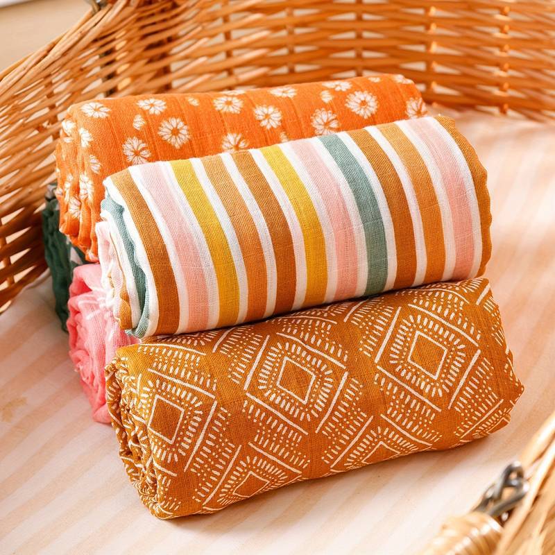 Manta suave de algodón de verano para niños, toalla de baño, toalla para bebé, envoltura, cubierta de cuidado, manta fotográfica, explosión transfronteriza de Amazon