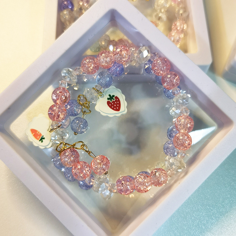 Sweet Fruit Glass Beaded Stoving Varnish Womenu0027S Bracelets 1 Piece