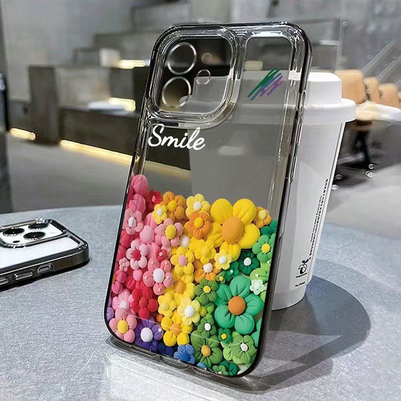 Girasol de color para iphone16promax funda para teléfono móvil 11 Apple transparente 15 anti-caída 14pro1 3/12