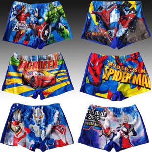 2024 Decun Cartoon Pattern Kidsren's Boys' Swimming Trunks Hot Spring Swimming Trunks Seaside Beach 802 Family Style