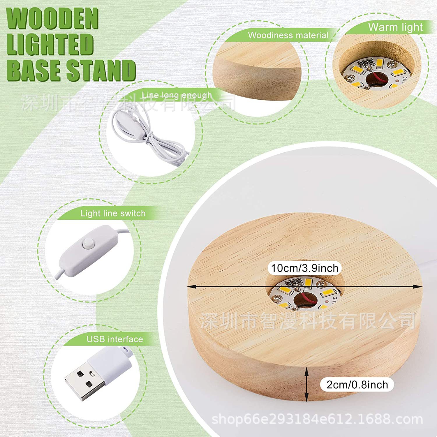 Transfronterizo dedicado madera maciza noche luz base 3D tablero de mensajes de acrílico luminoso base de madera hecha a mano adornos de bricolaje