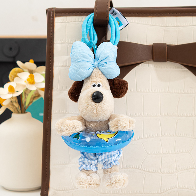 Синий плавательный круг с бантиком, штаны