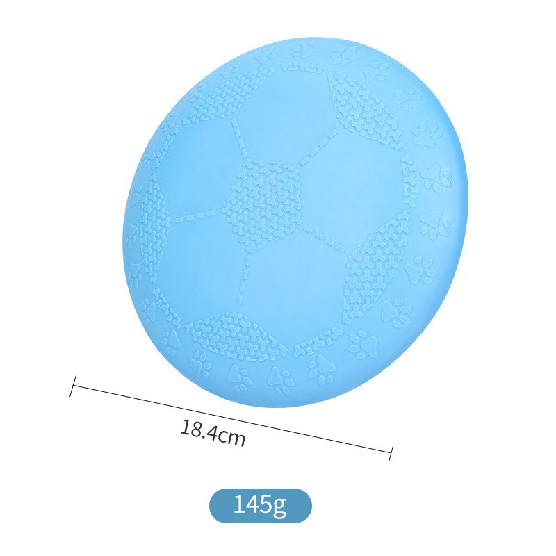 Blue soft rubber flying disc