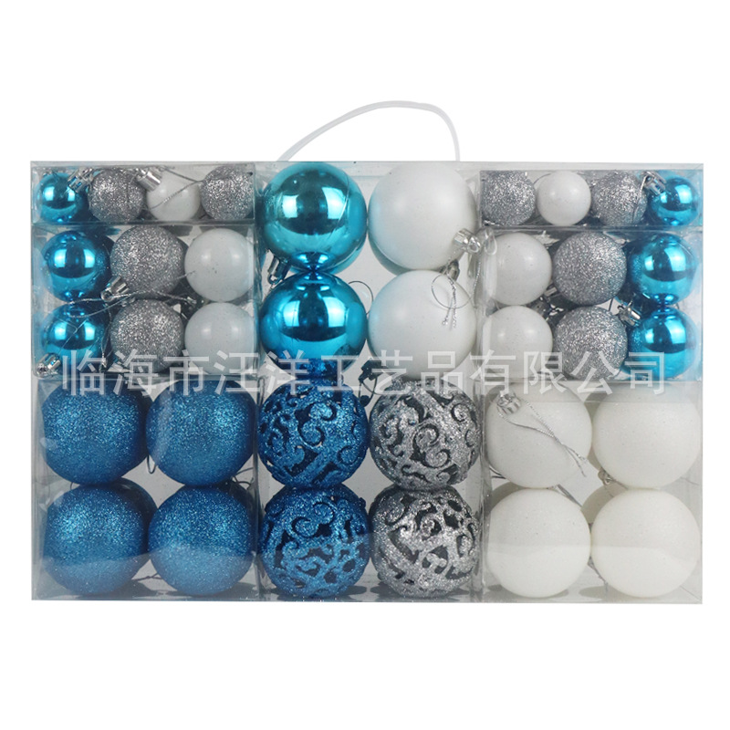 Ventas Directas de fábrica 3/4/6cm100pcs BOLA DE Navidad caja de regalo traje de galvanoplastia Bola de plástico hueco decoración de la Navidad