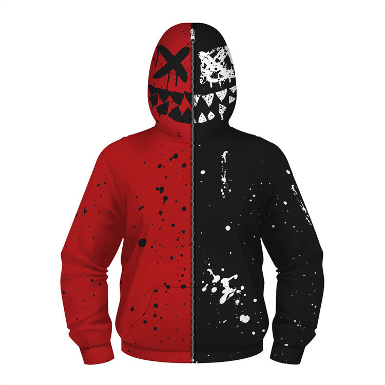 Cross-border new Marvel Series 3D digital printing children's role-playing masked long-sleeved children's sweater